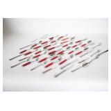 Stainless Steel Flatware w/ Red Handle Pieces