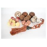 Decorative Orb Balls & Tassel Tieback