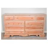 Pine 9-Drawer Dresser w/ Carved Rope Trim
