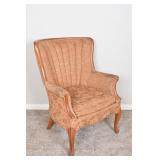 Vtg French Provincial Channel-Back Armchair