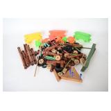 Vintage Wooden Tinkertoys & Building Logs