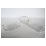 Clear Textured Glass Bowls & Baking Dishes