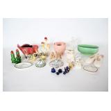 Figurines, Miniature Tea Sets & Pink Cat Planters