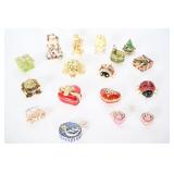 Enameled Jeweled Trinket Boxes