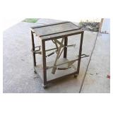 Vintage Metal Rolling Work Table
