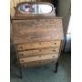 Antique Oak Drop Front Desk