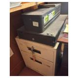Old Cash Box & Locking File Cabinet