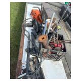 Group of Trolling Motor, Tools, Heater, Chainsaw