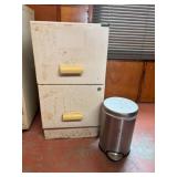 2 Drawer File Cabinet & Trashcan