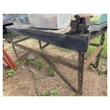 Metal Table with Vise