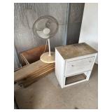 Small Night Stand Fan & Wood