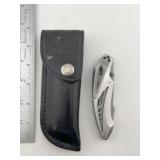 Buck Knife with Leather Sheath