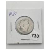 1915 Barber Quarter Coin