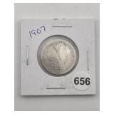 1907 Barber Quarter Coin