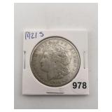 1921 S Morgan Silver Dollar Coin
