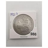 1921 S Morgan Silver Dollar Coin