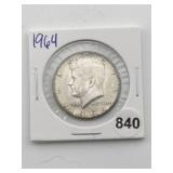 1964 Kennedy Half Dollar Silver Coin