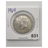 1964 Kennedy Half Dollar Silver Coin