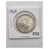 1964 Kennedy Half Dollar Silver Coin