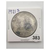 1921 S Morgan Silver Dollar Coin