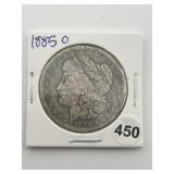 1885 O Morgan Silver Dollar Coin
