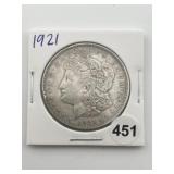 1921 Morgan Silver Dollar Coin