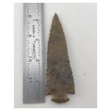 4 & 3/8" Dovetail Indian Artifact Arrowhead