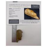 2 & 7/8" Ft Ancient Effigy Pipe with Tony Putty CO