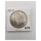 1921 D Morgan Silver Dollar Coin