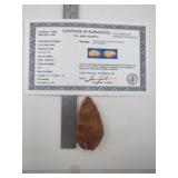 Oval Ended Blade with Sam Johnson COA Indian Artif