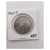 1964 D Kennedy Half Dollar Coin