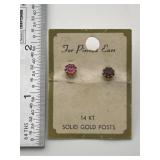 14K Gold Post Earrings