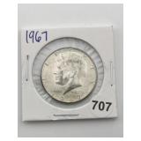 1967 Kennedy Half Dollar Silver Coin