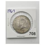 1967 Kennedy Half Dollar Silver Coin