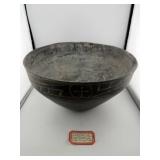 Large Caddo Pottery Bowl broken & glued