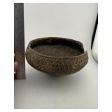 Caddo Engraved Bowl broken & glued