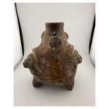 Pre-Columbian Pottery Vessel Solid Rattle Legs