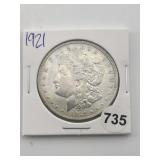 1921 Morgan Silver Dollar Coin