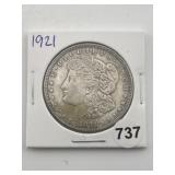 1921 Morgan Silver Dollar Coin