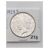 1923 S Peace Silver Dollar Coin