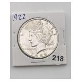 1922 Peace Silver Dollar Coin