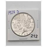 1923 S Peace Silver Dollar Coin