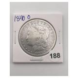 1890 O Morgan Silver Dollar Coin