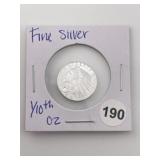 1/10th oz Fine Silver Coin