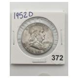 1952 D Franklin Half Dollar Coin