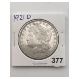 1921 D Morgan Silver Dollar Coin