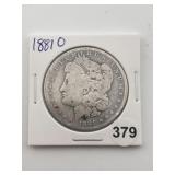 1881 O Morgan Silver Dollar Coin