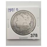 1891 O Morgan Silver Dollar Coin