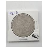 1921 S Morgan Silver Dollar Coin