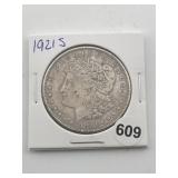 1921 S Morgan Silver Dollar Coin